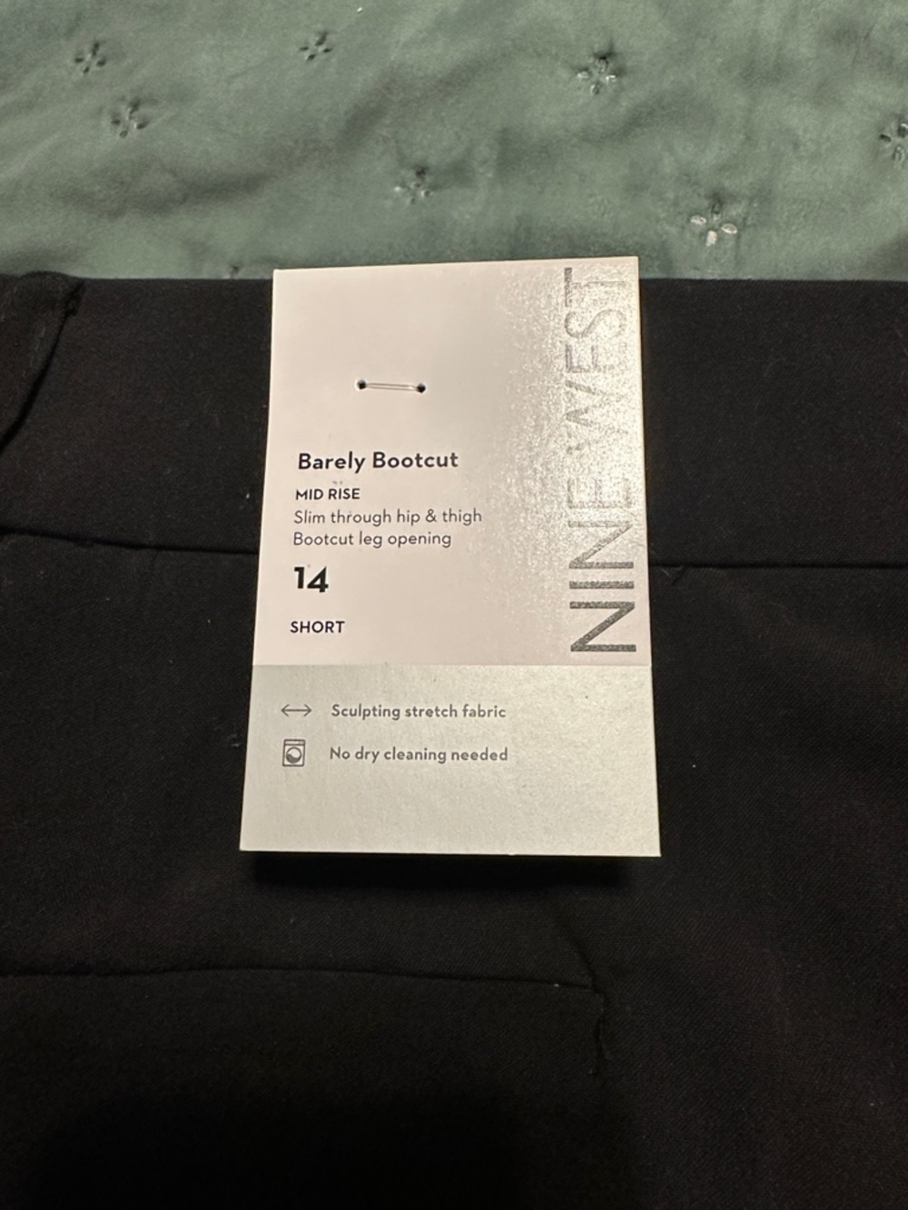 Nine West Black Barely Bootcut Pants